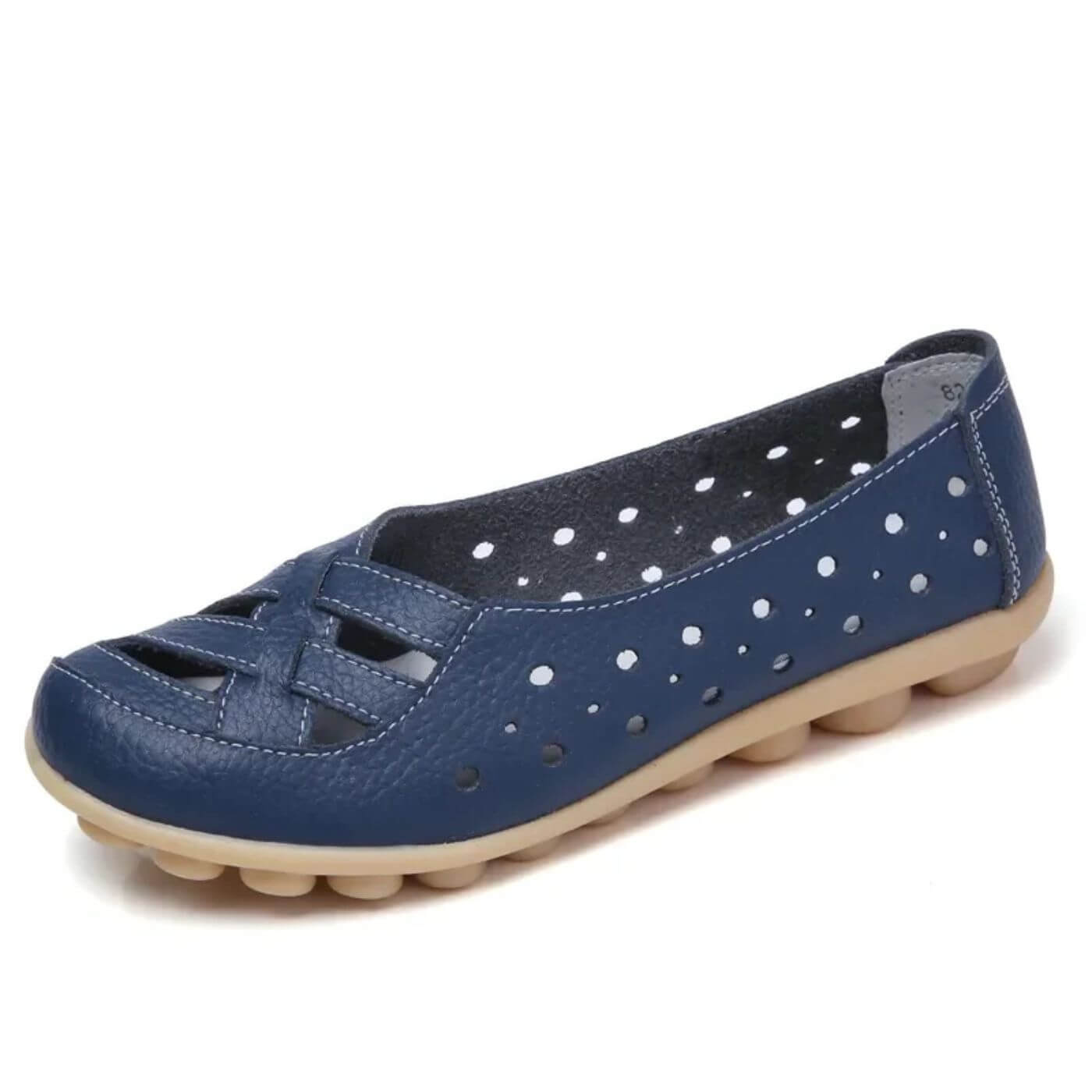 Dunkelblaue orthopädische Freizeitschuhe für den Alltag.