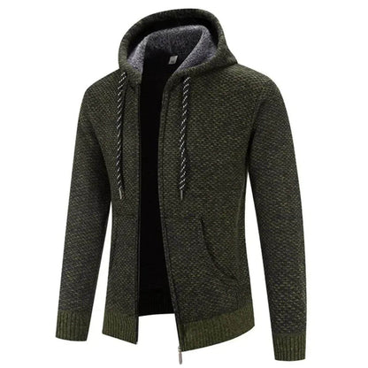 Grüne Strickjacke mit Reißverschluss – Gemütlicher & stilvoller Kälteschutz
