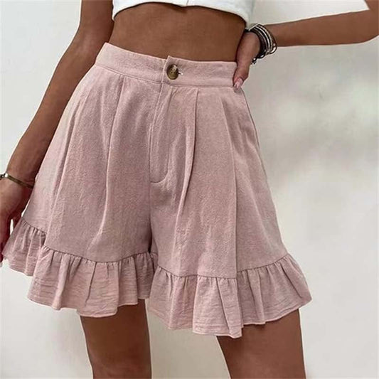 Rosa Rüschenrock Shorts Damenmode