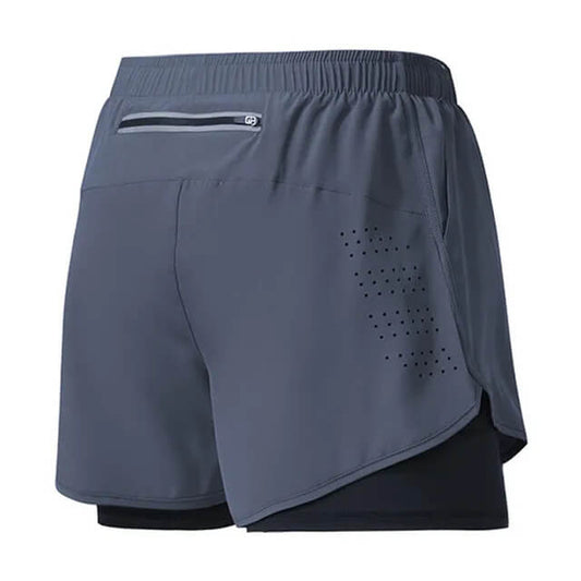 Graue Trainingsshorts mit Taschen
