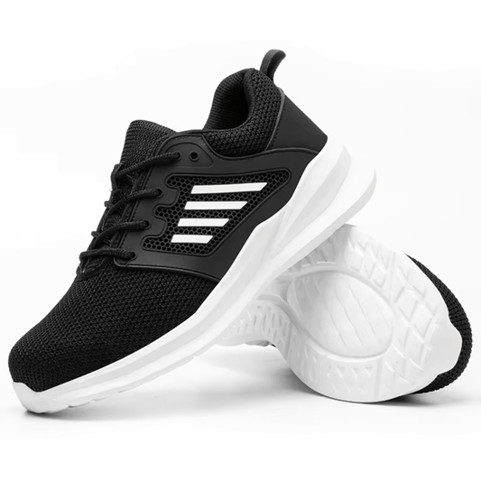 Schwarz atmungsaktive Laufschuhe